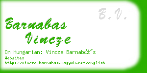 barnabas vincze business card